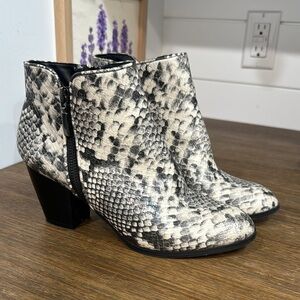 Style & Co. Faux Snakeskin Ankle Booties